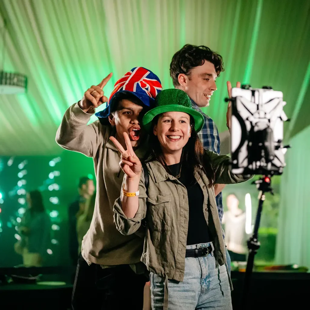 Employees having fun