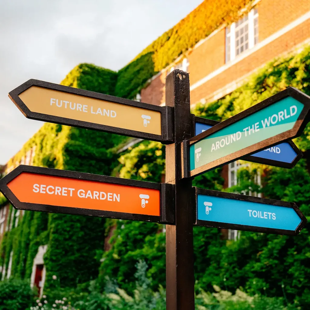 Signage for summer festival event