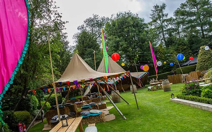 Summer festival marquee decoration
