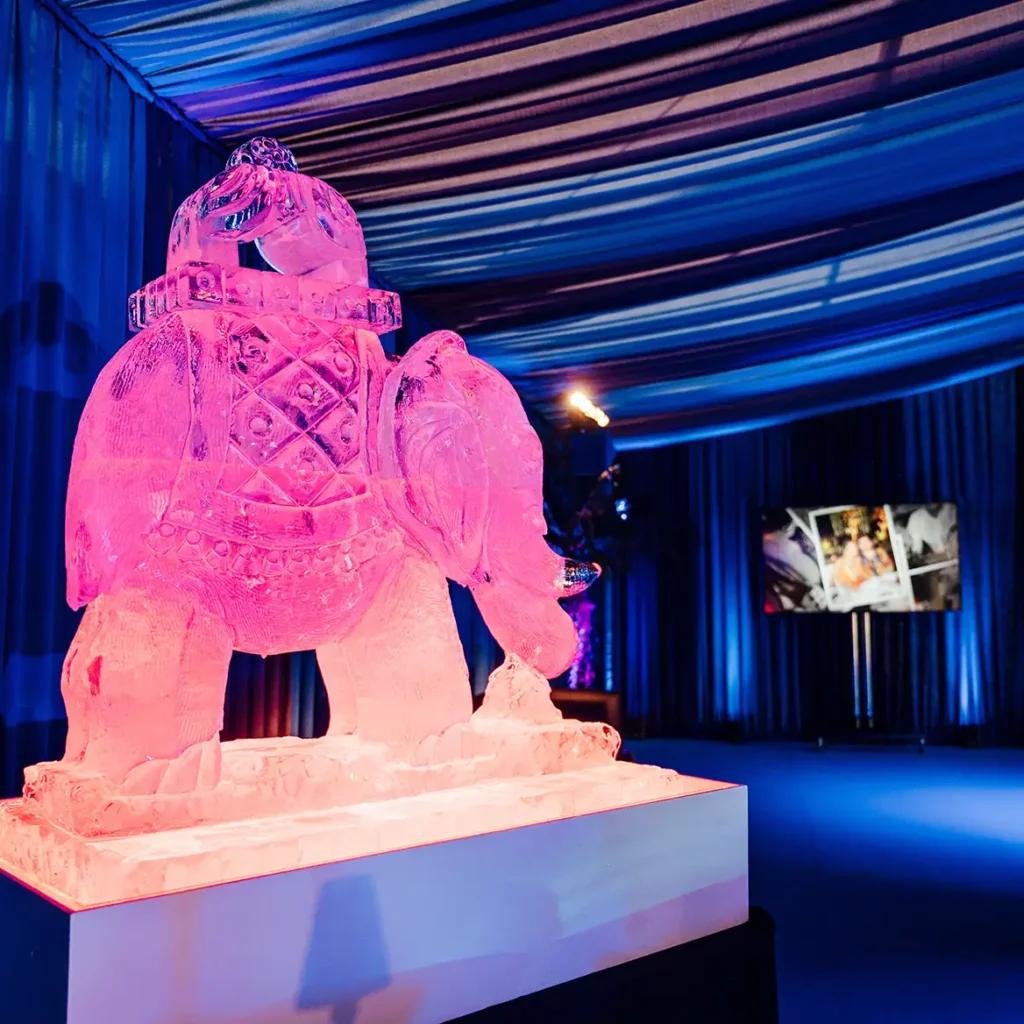 Indian Elephant ice sculpture