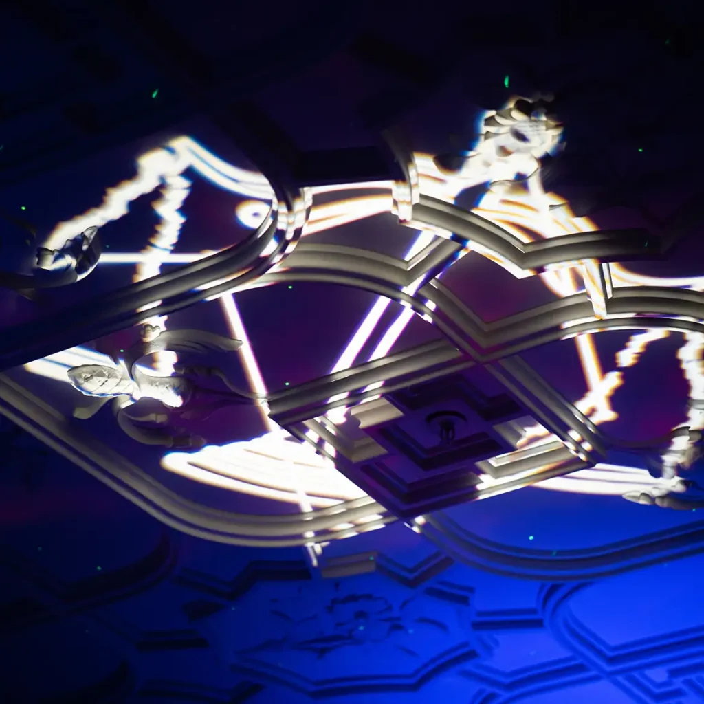 Projection mapping on ceiling