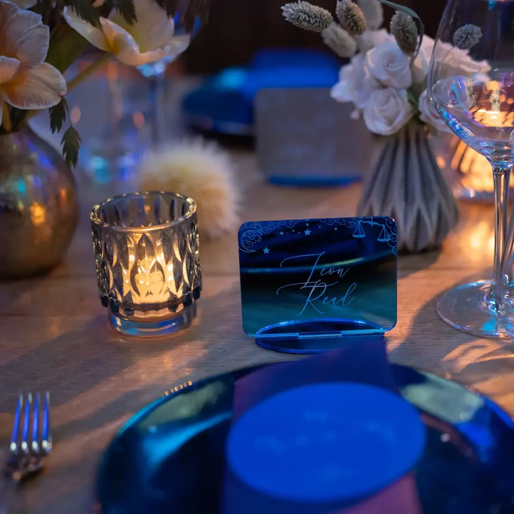 Bespoke table setting for 40th birthday