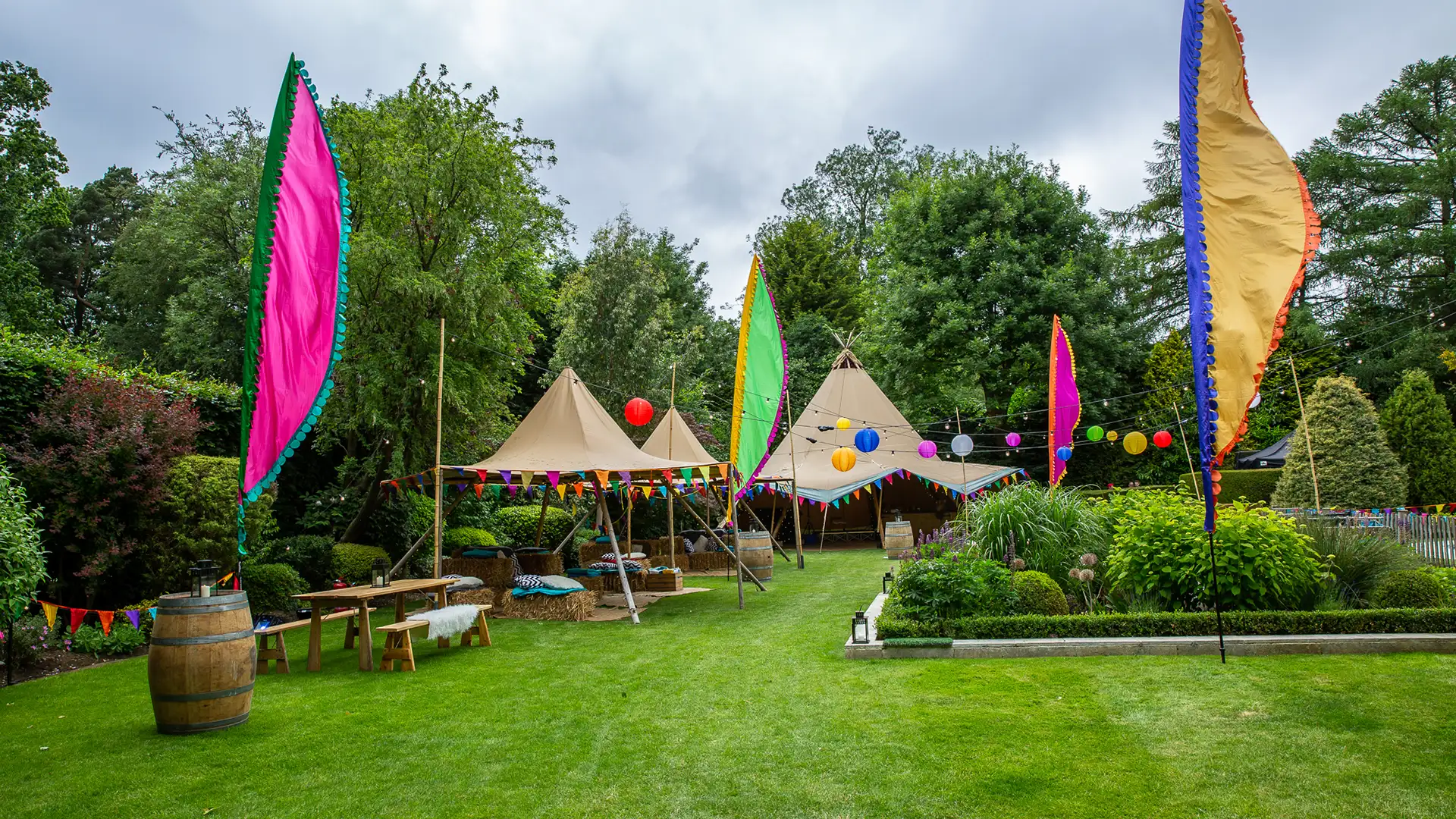Festival themed garden party