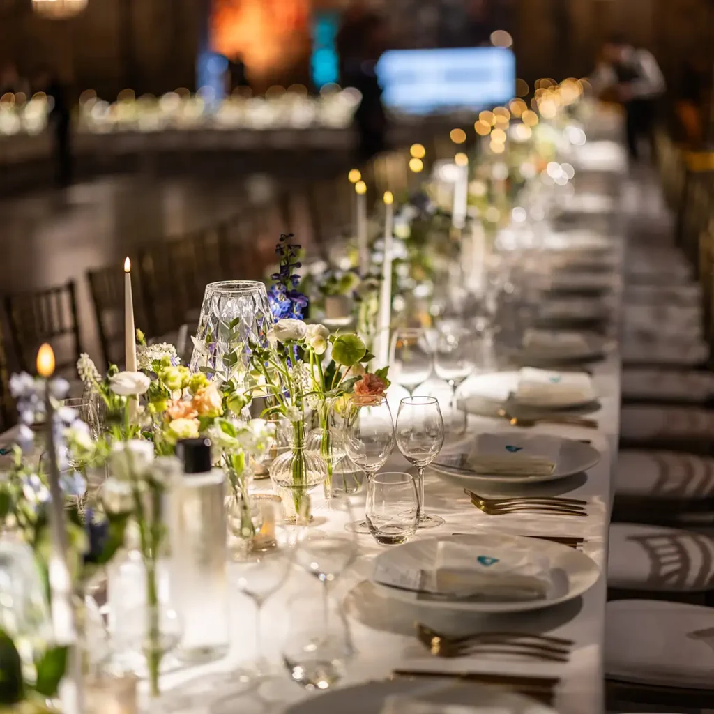 Fine dining tablescape