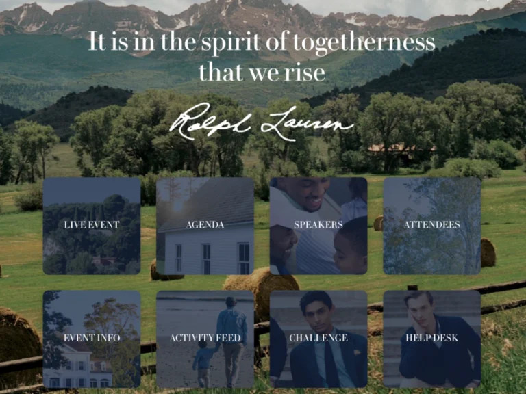 Bespoke virtual conference web platform