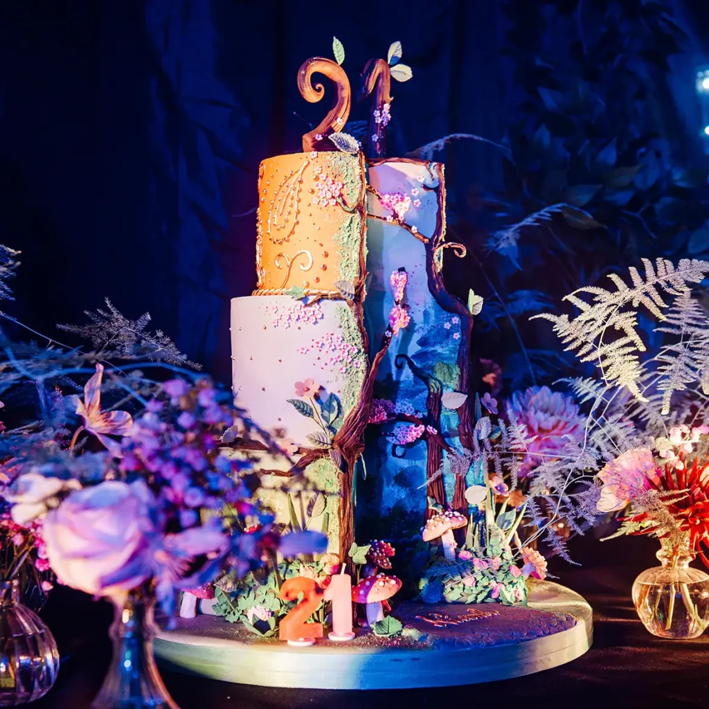 Enchanted forest themed cake
