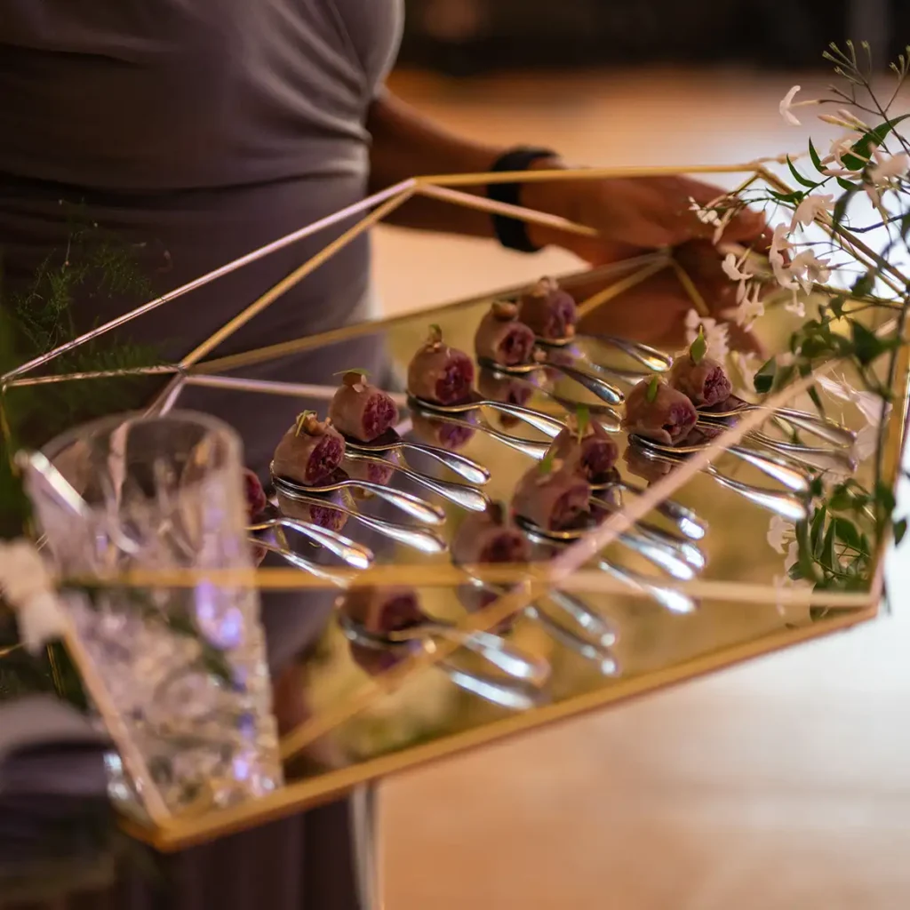 Canapes at luxury group dining experience