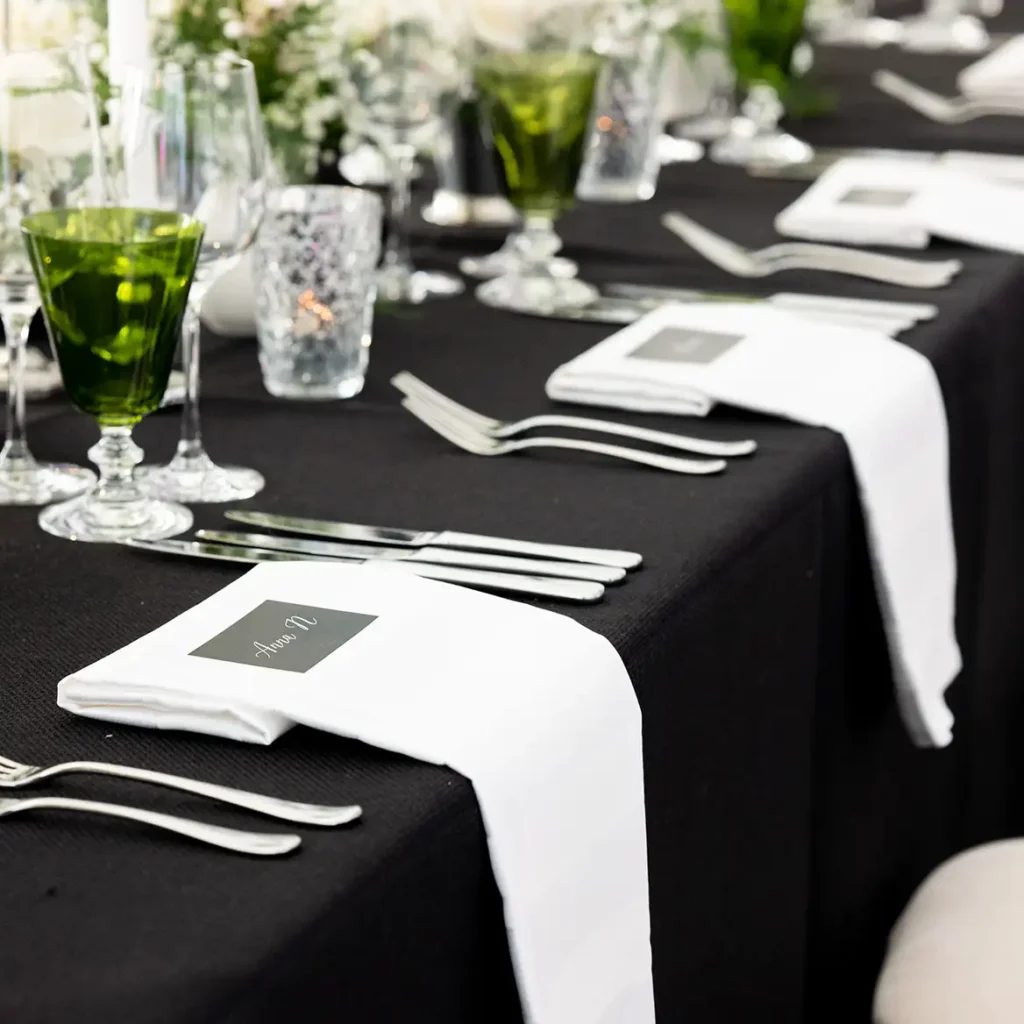 Monochrome tablescape