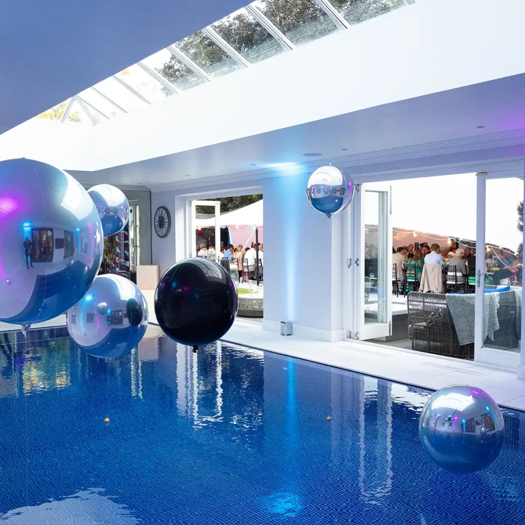 Decorated swimming pool