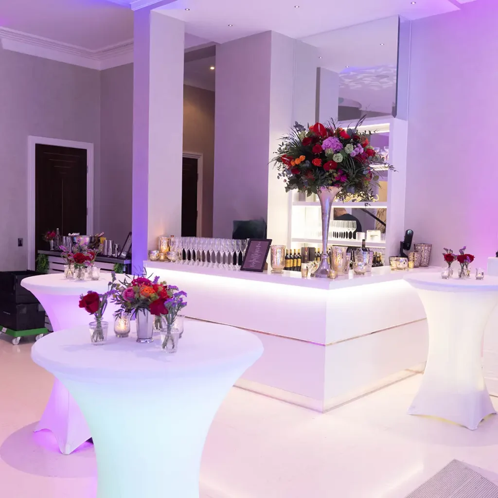 Evening party with LED furniture