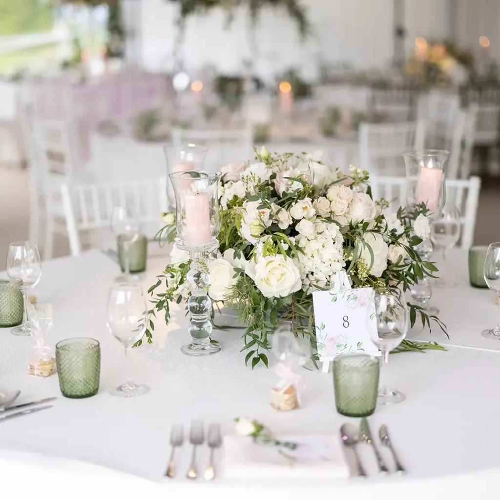 Wedding planners table centrepiece