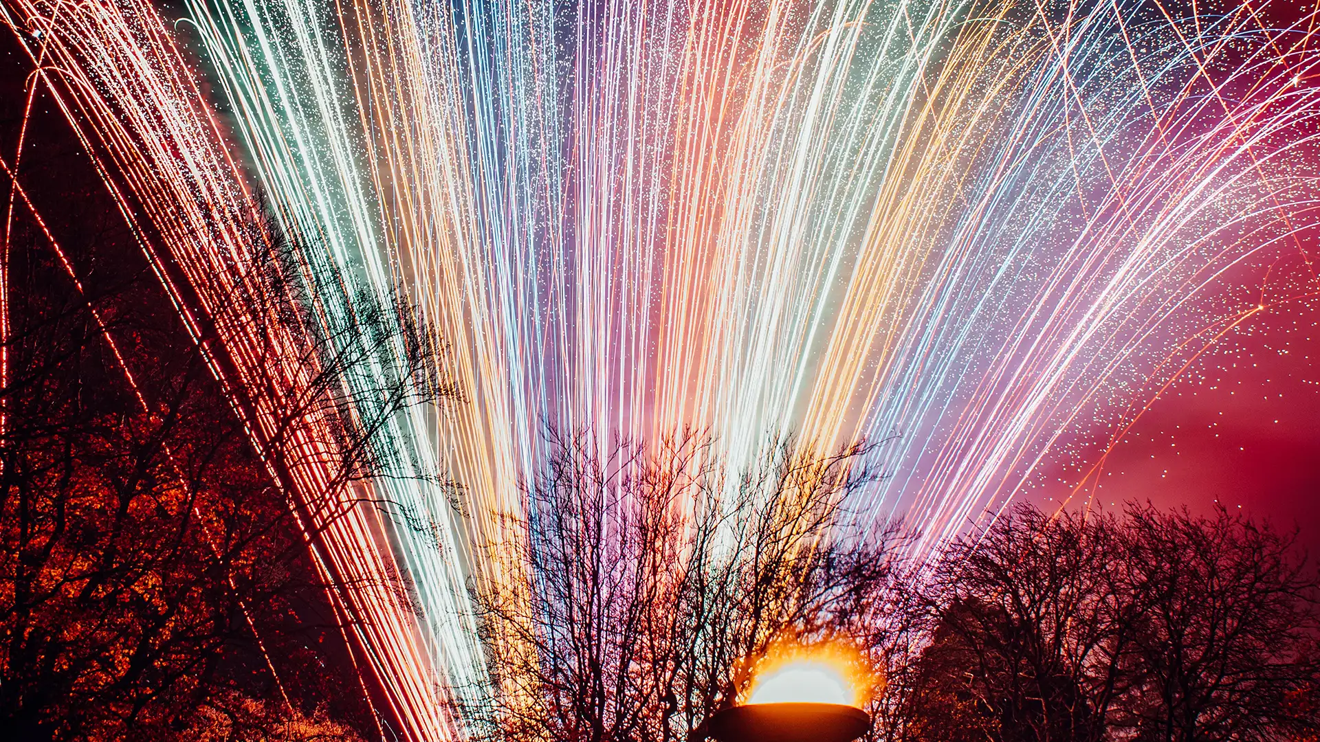 Opulent firework display