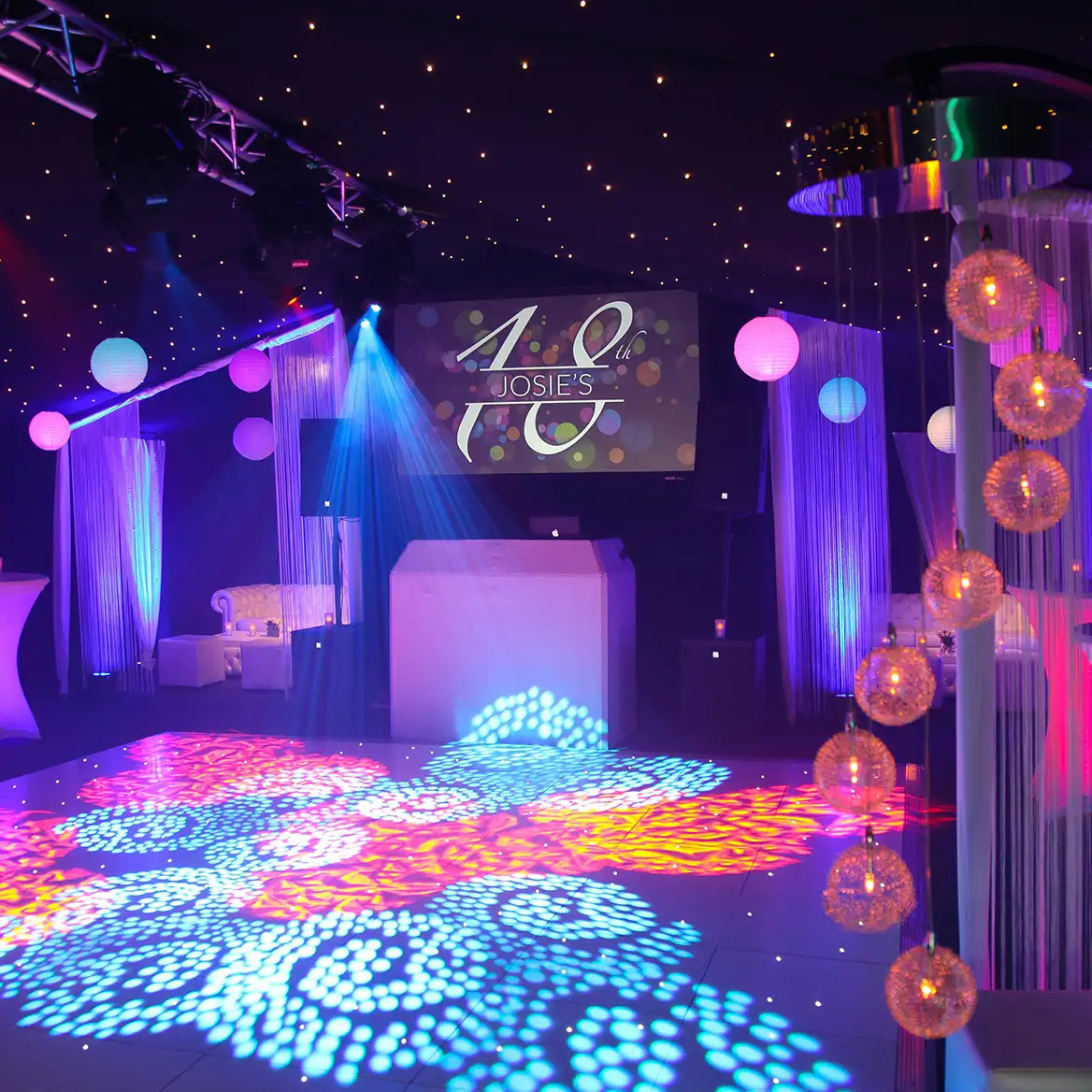 18th birthday party marquee