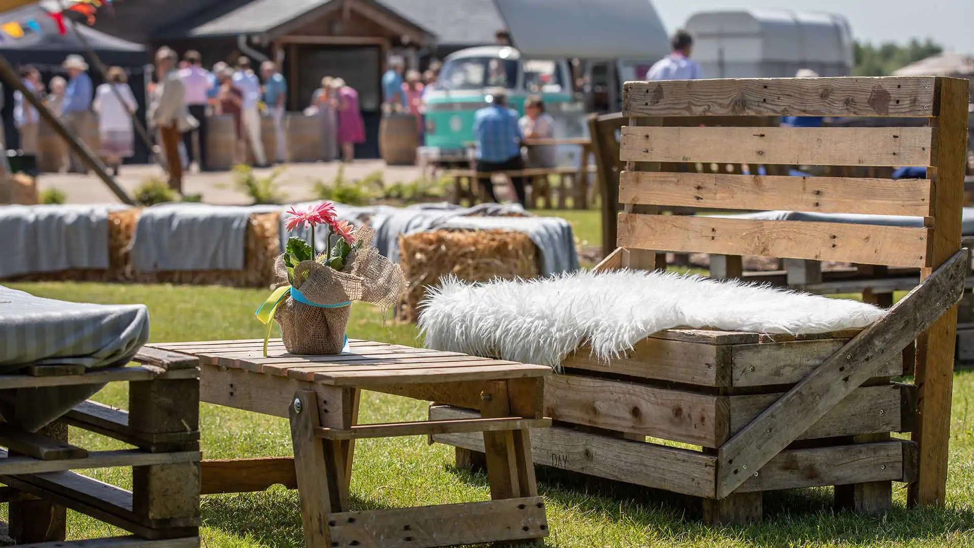 Rustic event theming