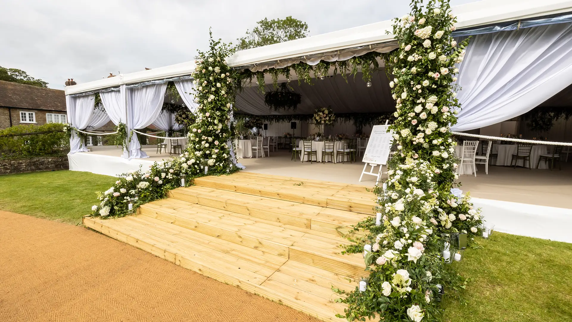 Clearspan wedding marquee