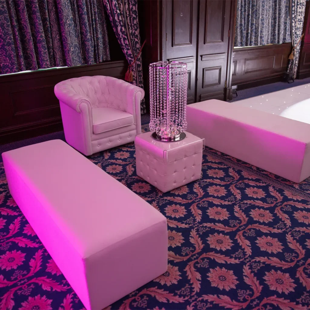 Casual event furniture in white