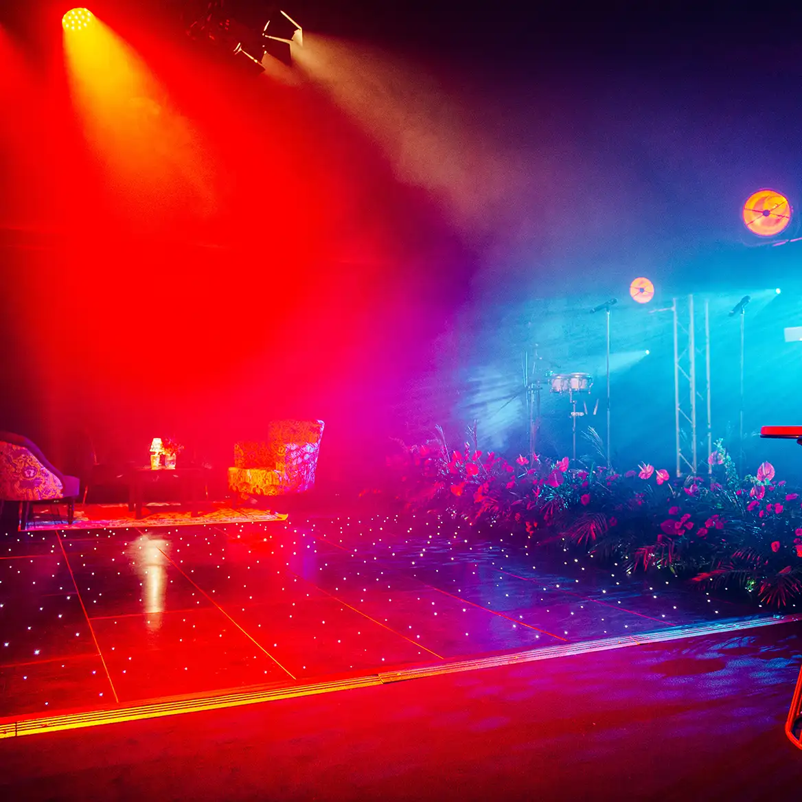 50th Birthday Celebration ambient setup