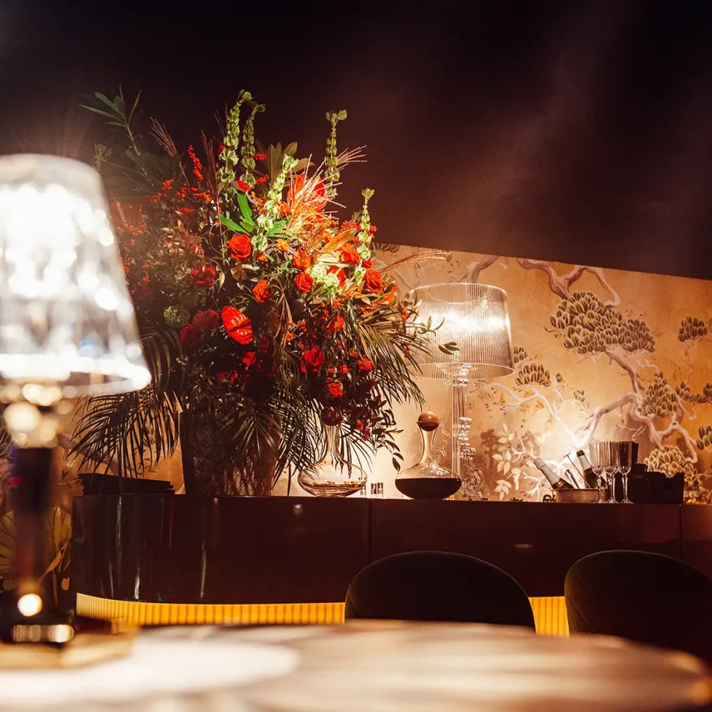 Luxury nightclub marquee interior