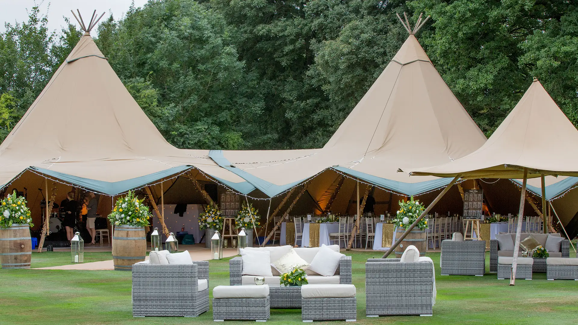 50th wedding anniversary party tipi