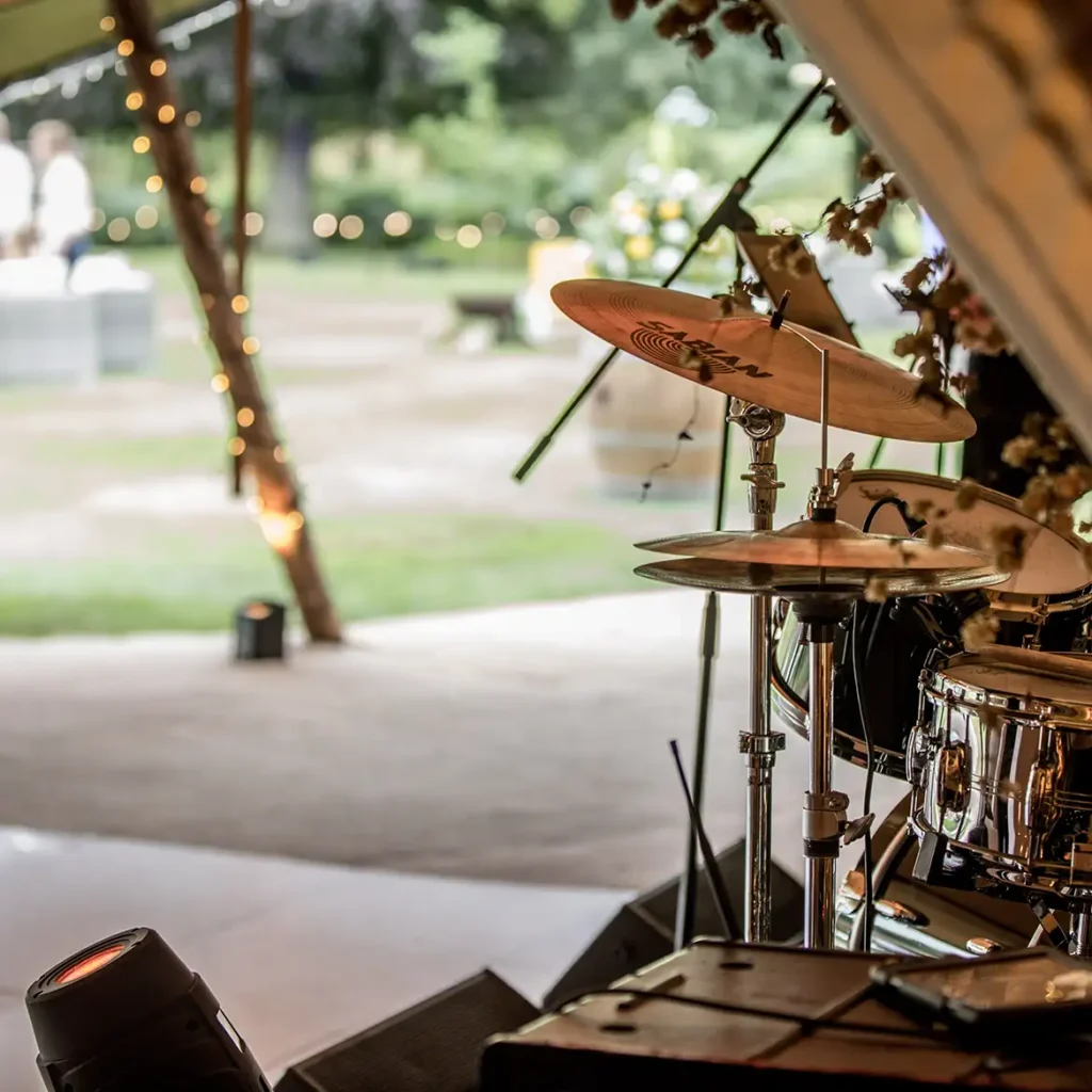 Band and white dancefloor