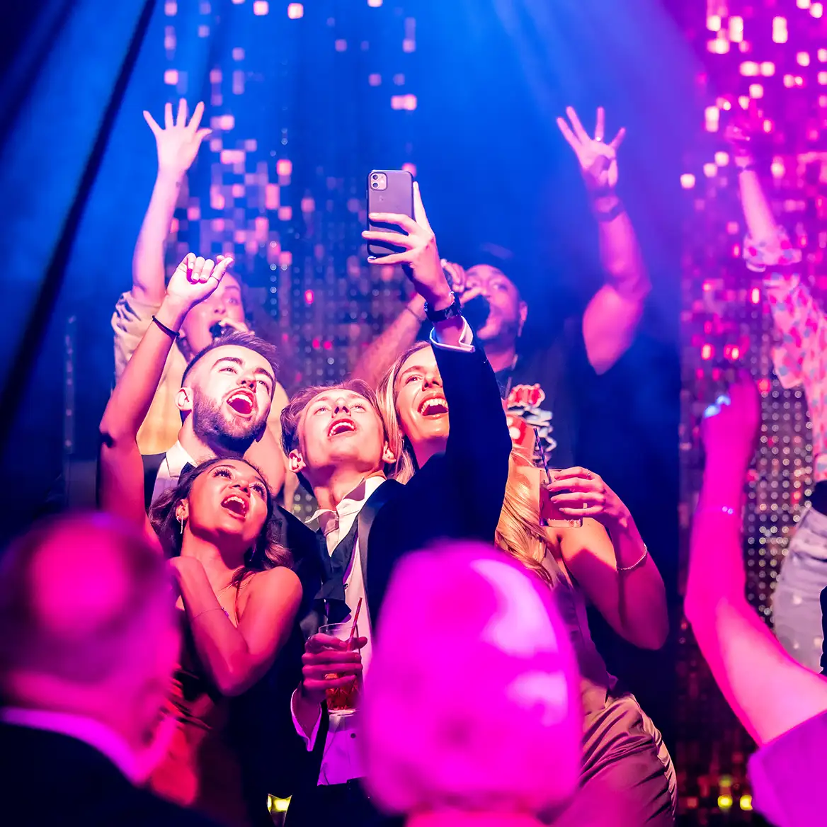 Party guests having a great time