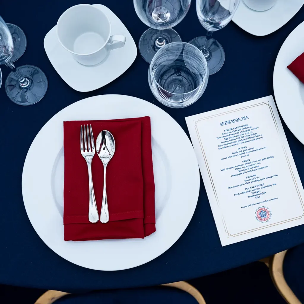 Bespoke menu design with simple tablescape