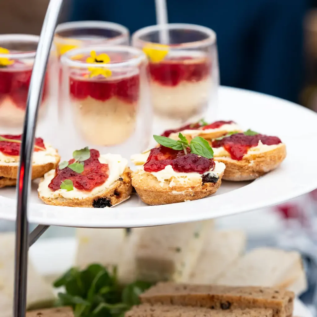 Scones and jam for afternoon tea