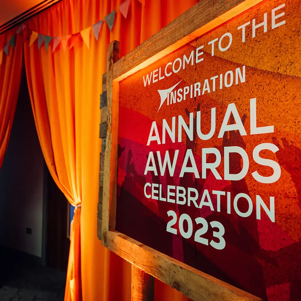 Awards celebration signage