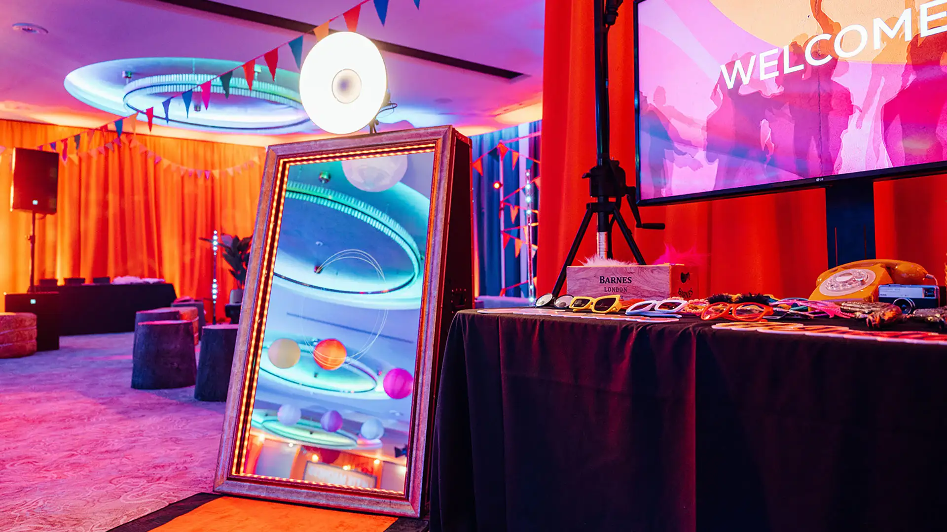 Photo booth for festival theme party