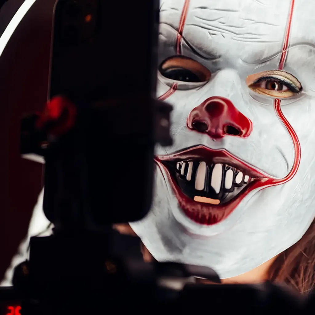 Scary face fancy dress character