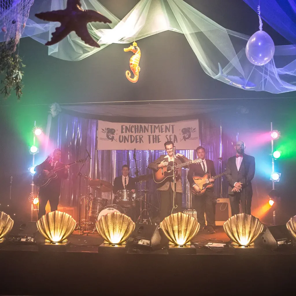 Stage set with enchanted under the sea theme