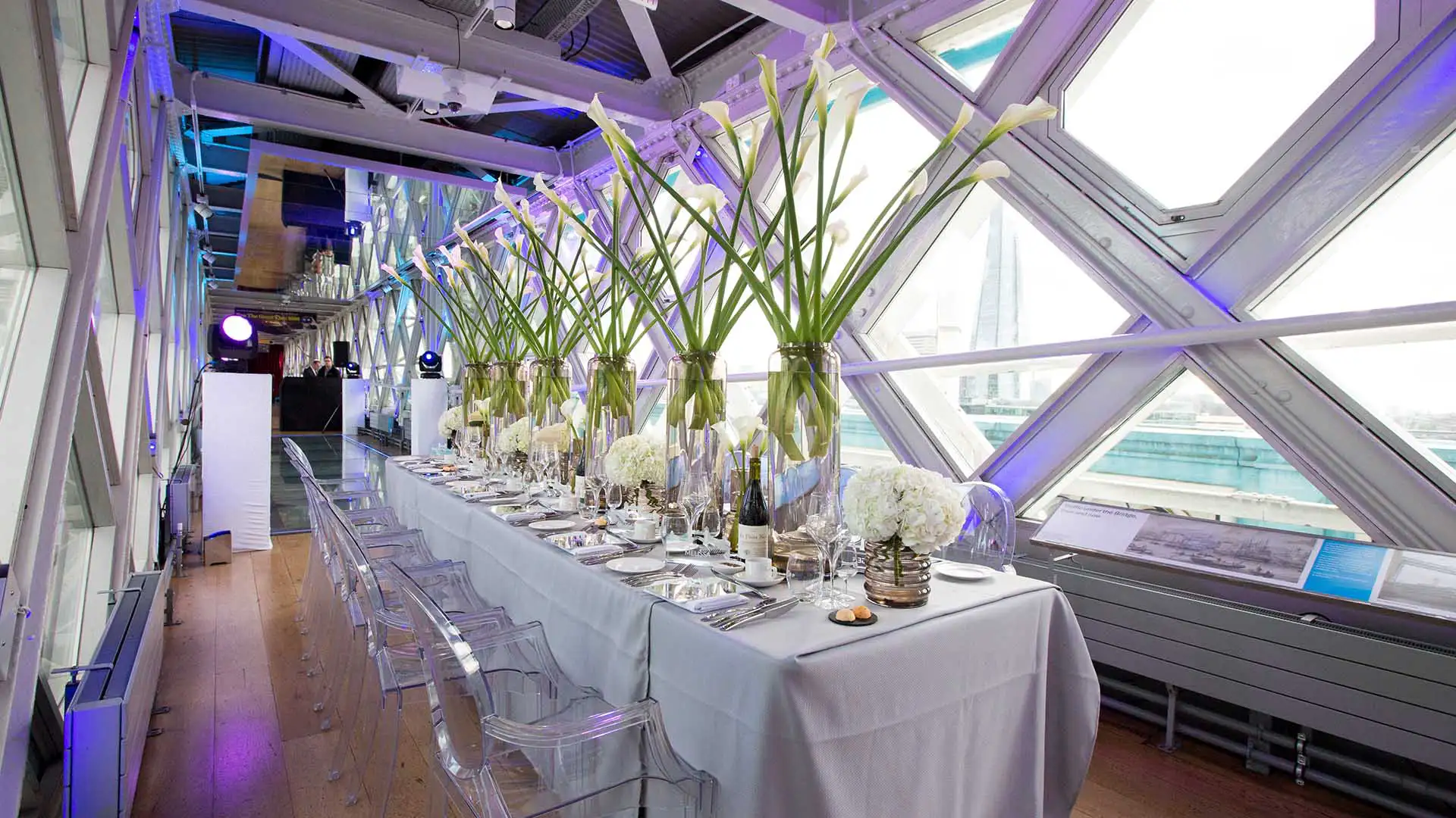 Private luxury dining in London's Tower Bridge