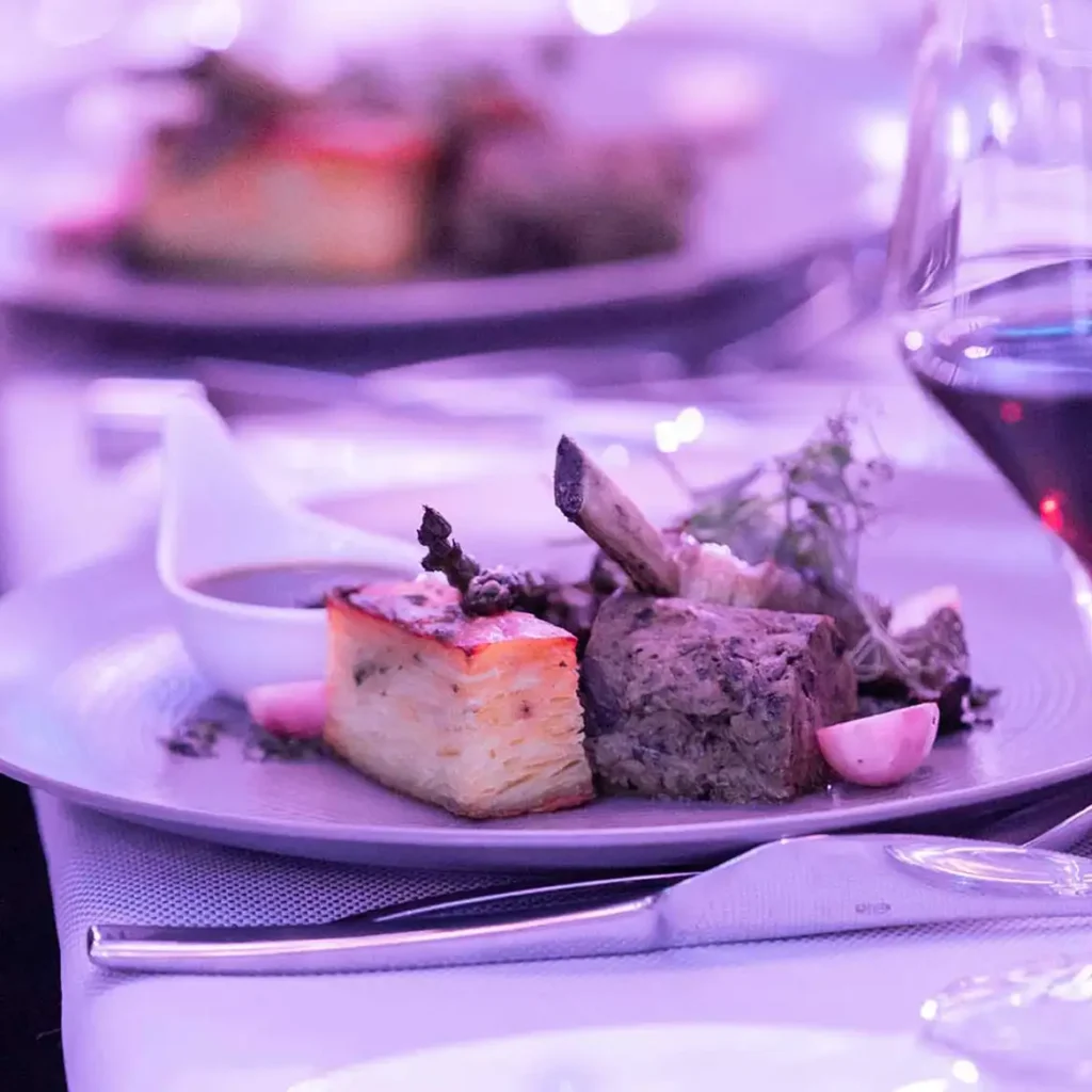 Potatoes dauphinoise and lamb