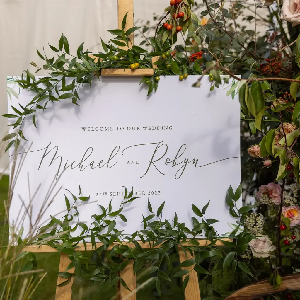 Bespoke wedding signage
