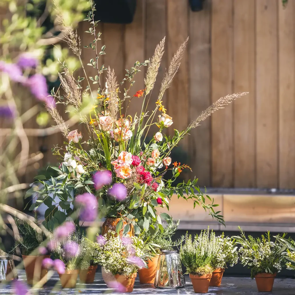 Garden flowers for wedding