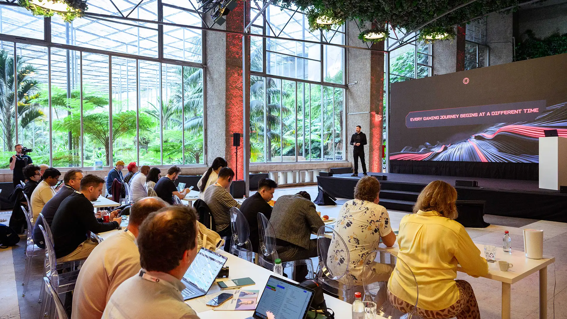 press product launch event with content capture