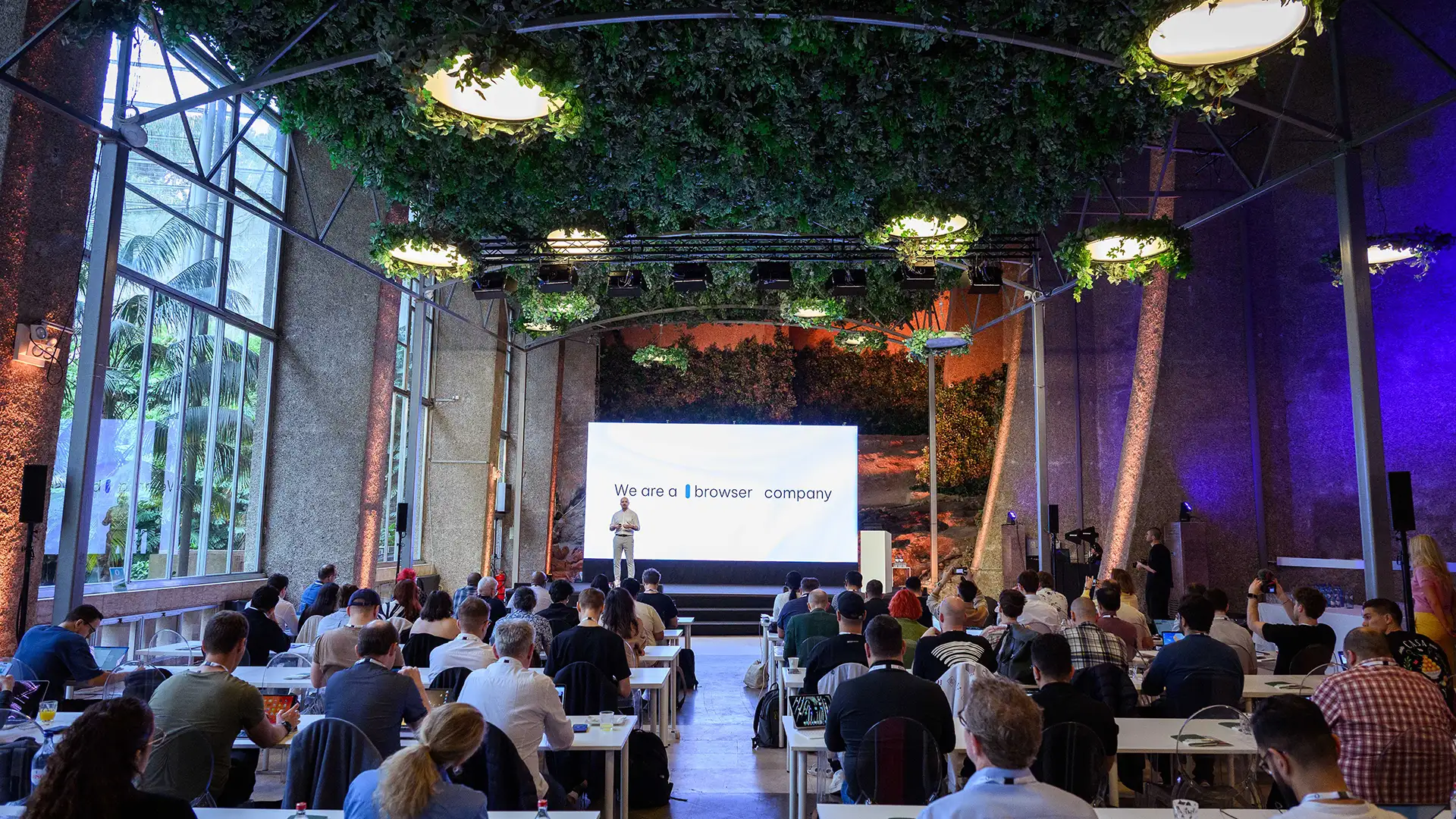 stage at press event for opera browser days Lisbon edition