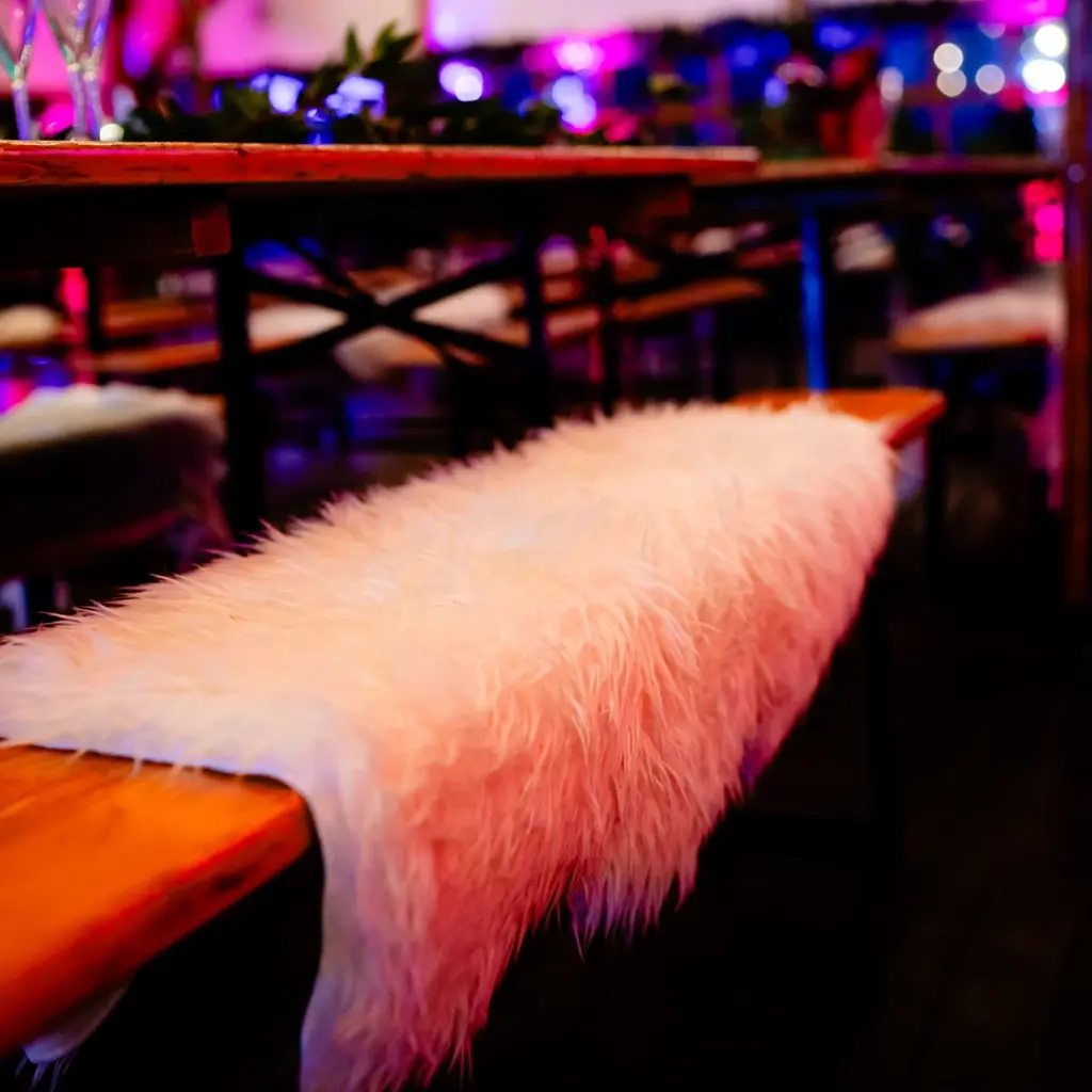 Sheep skin blankets for seating