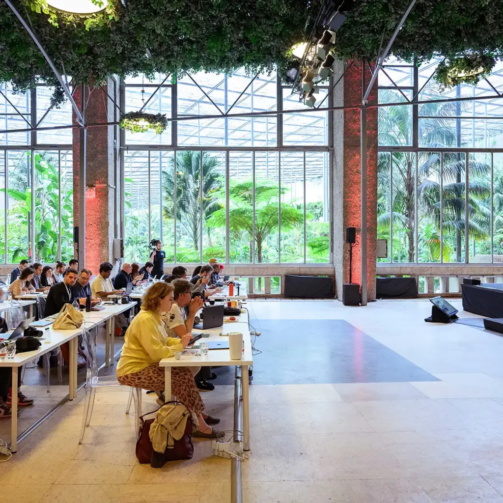 Classroom style seating in large venue