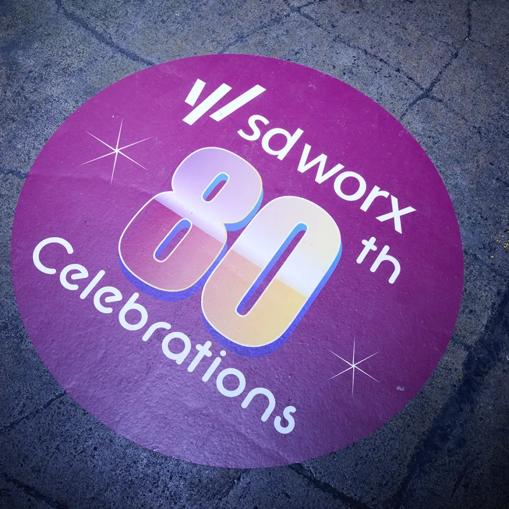 Branded floor stickers