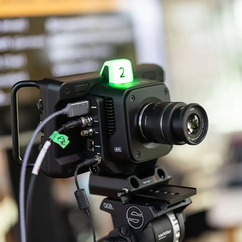 State of the art 4k camera for virtual event