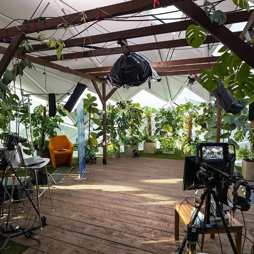 Studio ready for virtual event