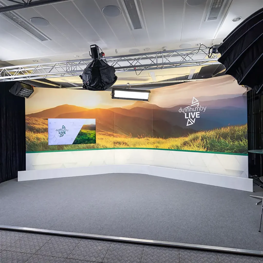 Virtual studio with corporate branding