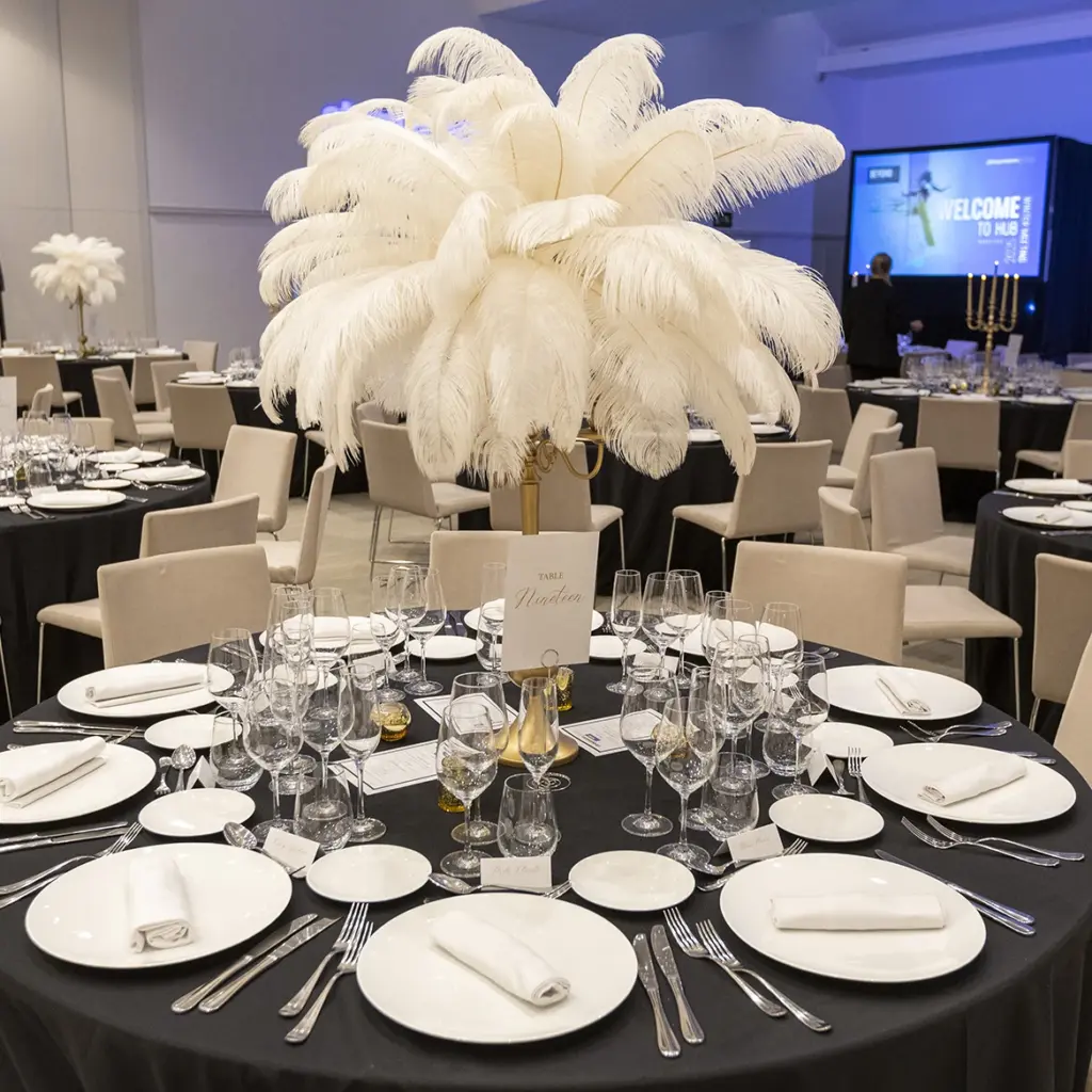 Table decor at sales kick off