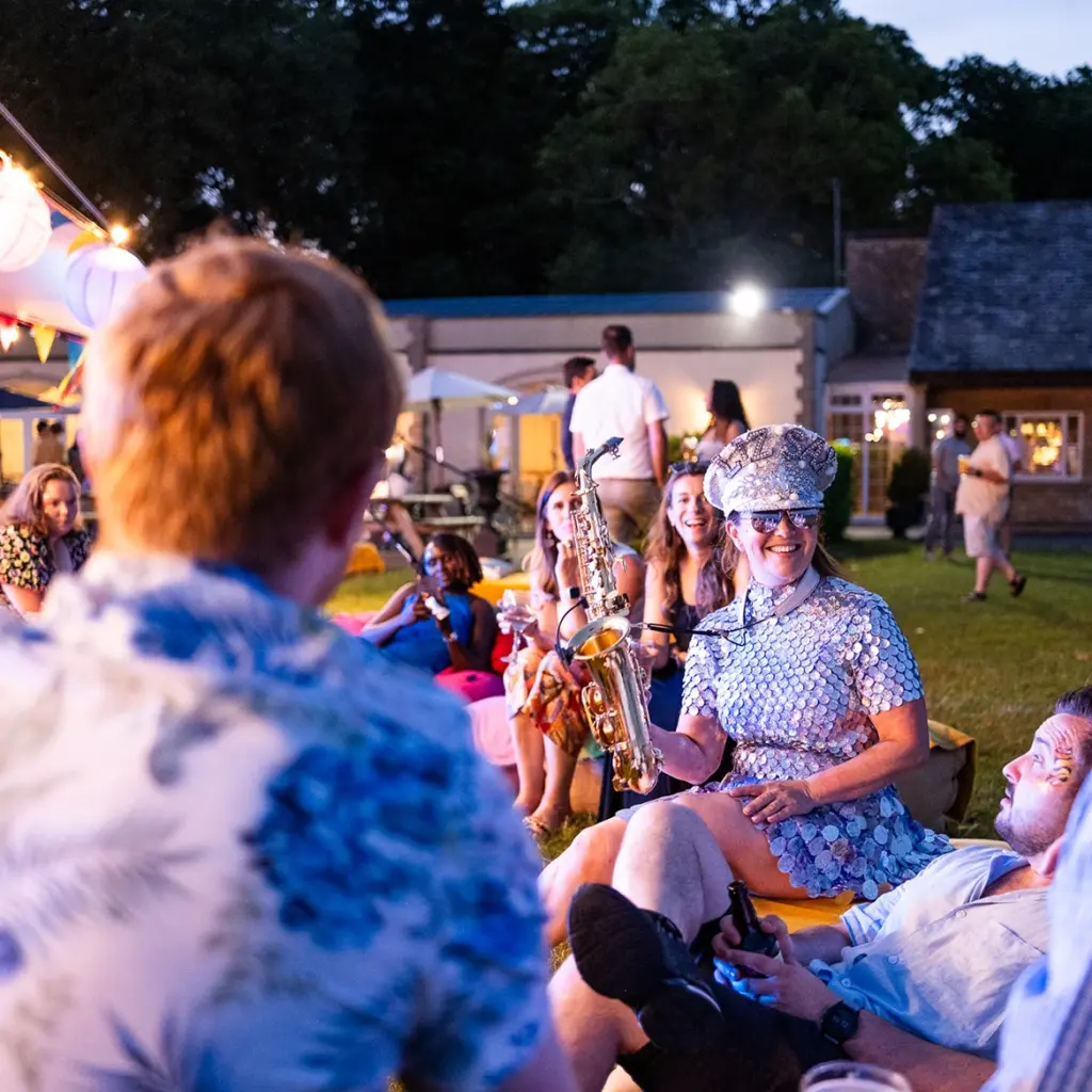 Team relax at company party