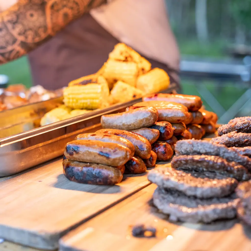 BBQ food at corporate party