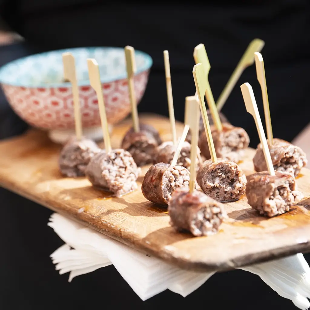 Mini sausage canapes