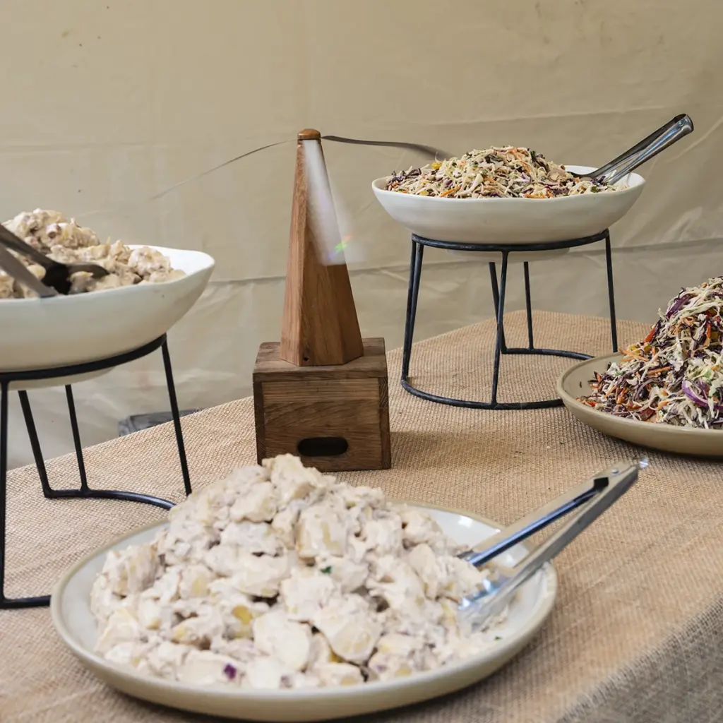Salads table at private event