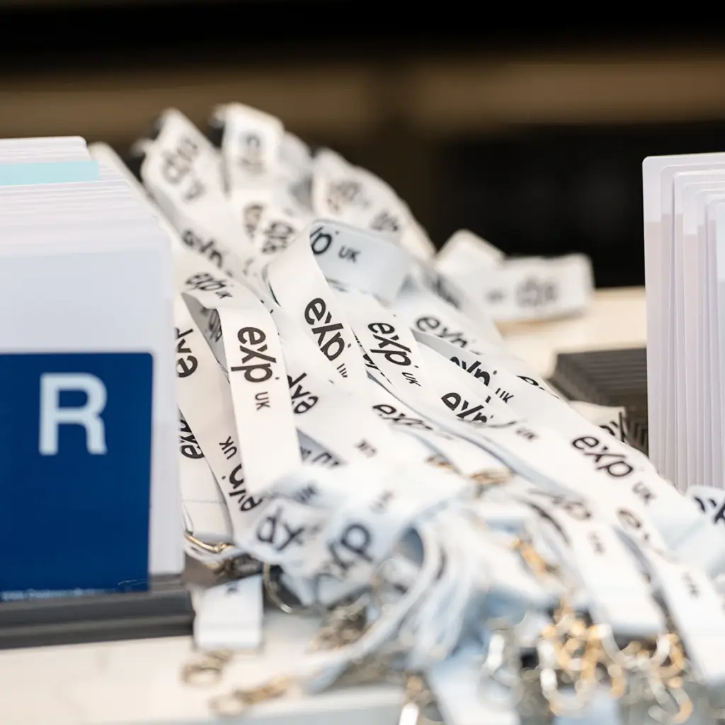 Branded lanyards for delegates at conference