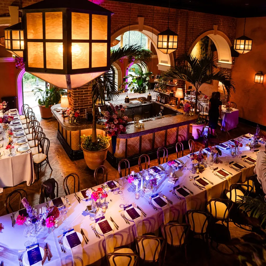 View of The Belvedere restaurant space for private birthday event